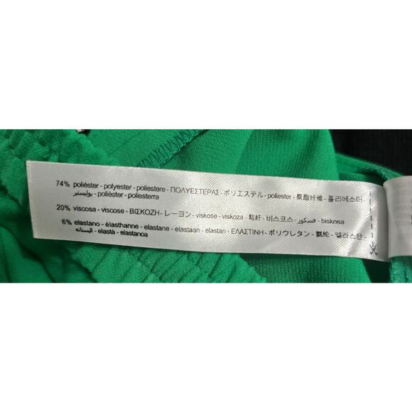 Zara High Rise Wide Leg Dress Pant Lime Green - Picture 3 of 4